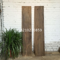 Old Elm Wood Bar plate Old door panel Weathering Board Solid Wood case Desktop Stairs Pedal Log Old Wooden Board Old Wood Board