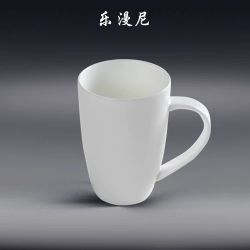 乐漫尼 Кофейная белая вместительная и большая керамическая чайная чашка, для влюбленных
