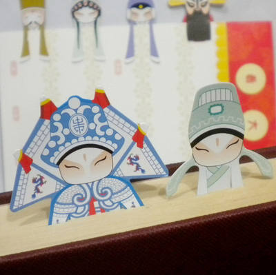 Cardstock Peking Opera mask bookmark set, paper bookmark, Chinese-style overseas small gift for foreigners, a special start to the school year