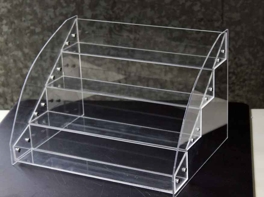 Pressure - crystalline cosmetic shelves Four layers of organic glass powder display frame for mask shelves perfume placement frame
