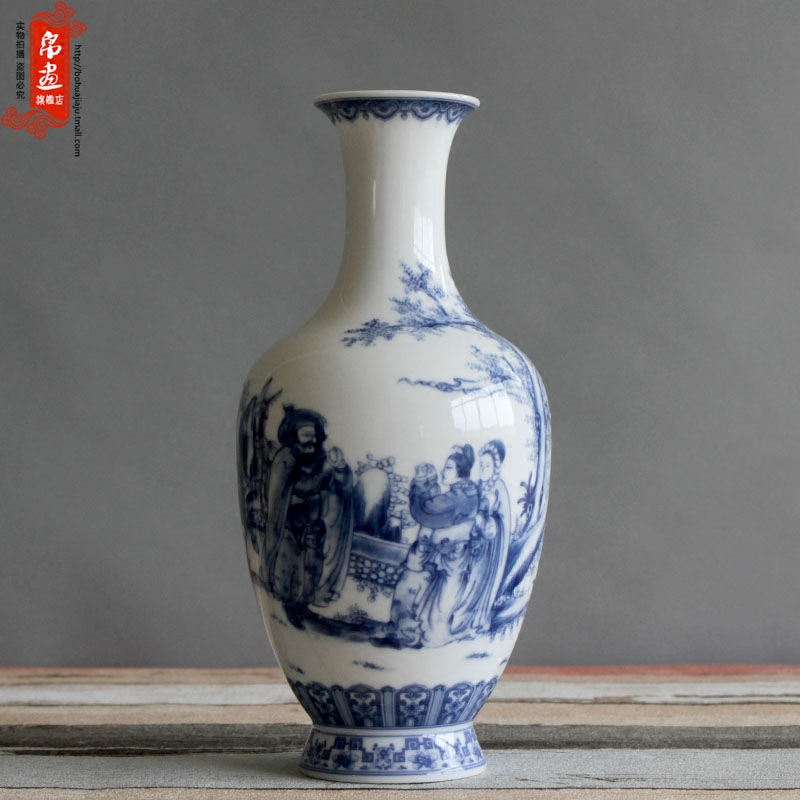 Jingdezhen porcelain ceramic rich ancient frame sketch porcelain decorative flower household mesa furnishing articles