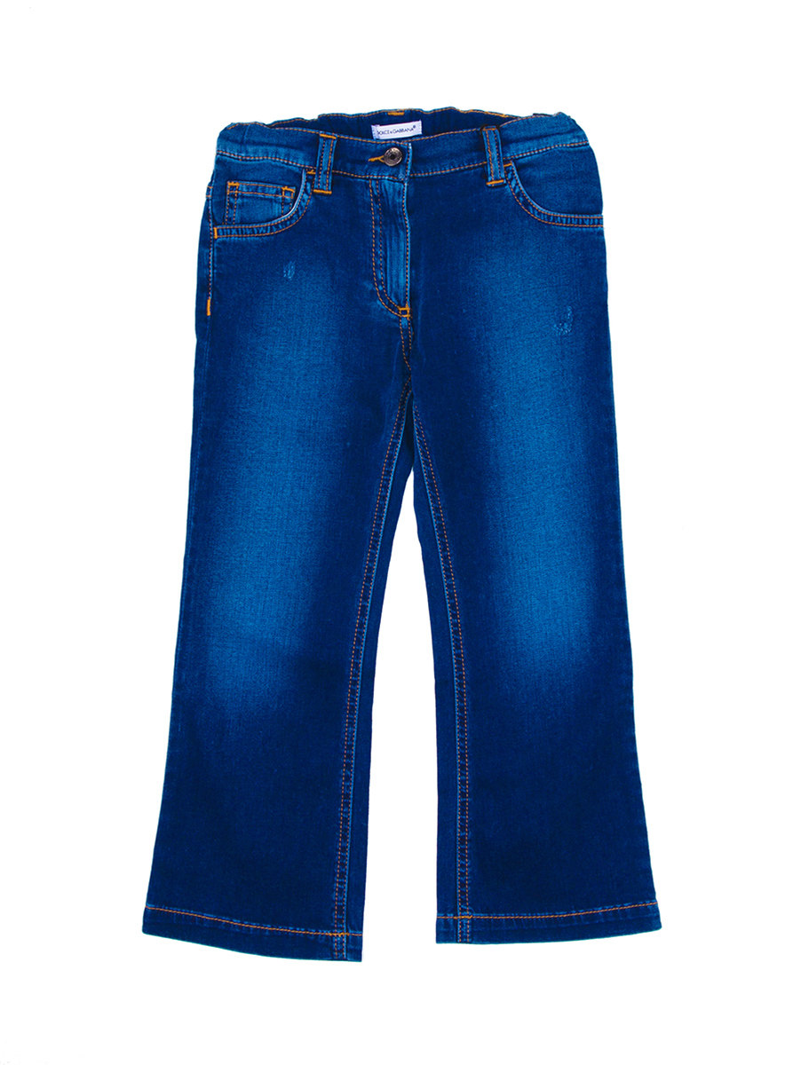 Dolce&Gabbana 蓝色水洗阔腿牛仔裤