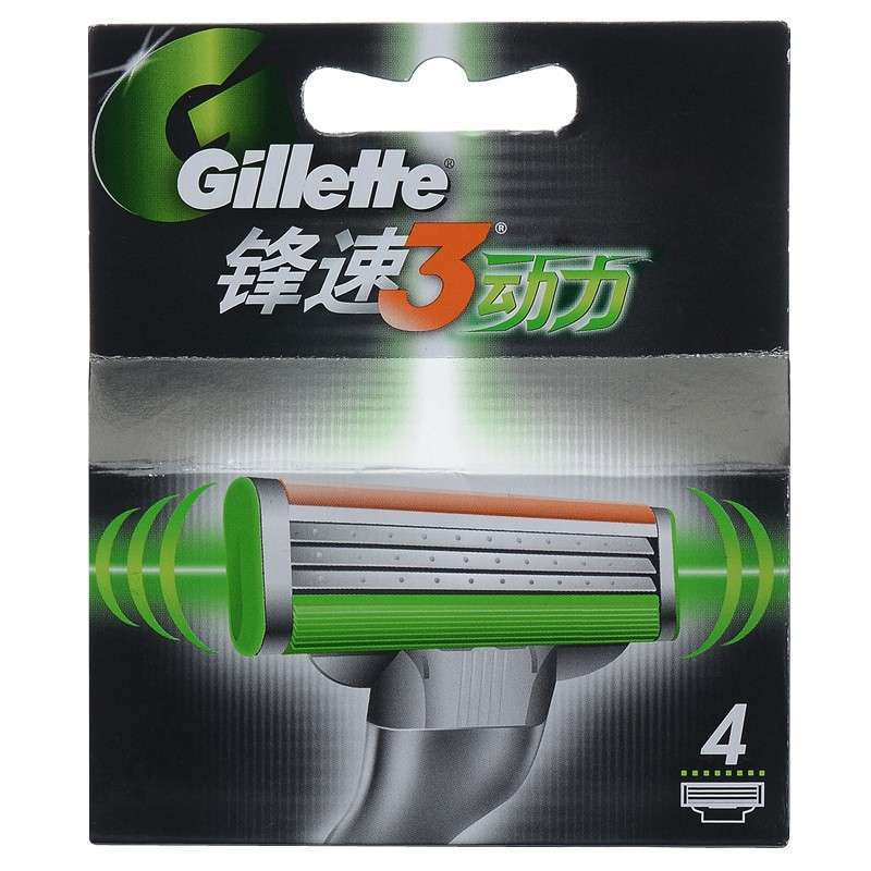 Gillette/吉列吉列锋速3动力刀片（4片装）