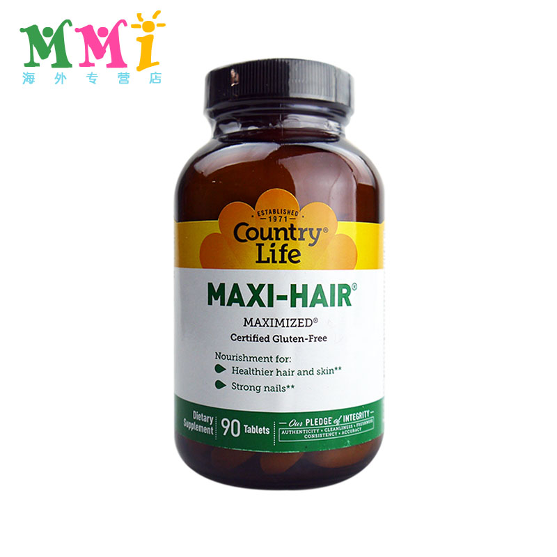 Country Life 头发滋养生发素90粒 Maxi-Hair 美国直邮