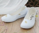 Ginkgo giày vẽ tay giày vải nêm giày mùa xuân Giày Hanfu cổ gió trắng giày đơn giày phong cách Trung Quốc giải trí giày sneaker nữ trắng Plimsolls
