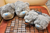 One-piece free shipping UK original single me to you Beggar Bear home plush slippers for children