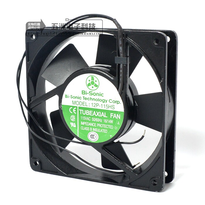12P-115HS 115V 16 14W 12cm 12cm Aluminum frame AC Fan 120 * 120 * 25mm