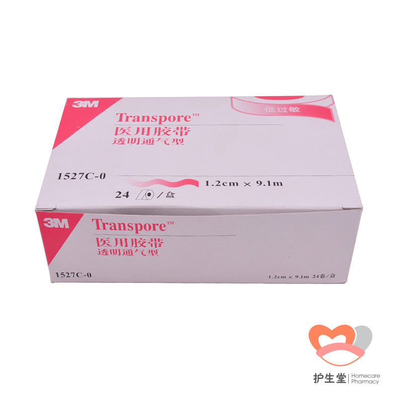 3M医用胶带透明通气型(1527C-0)1.2cm*9.1m*24卷