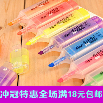 Student Stationery Wholesale Color Scented Candy Color Fluorescent Marker Pen Fluorescent Pen Watercolor Pen Marker Pen