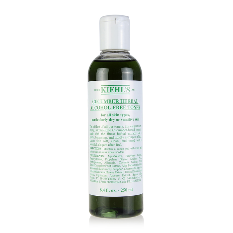 科颜氏契尔氏小黄瓜水植物精华爽肤水250ml 收缩毛孔补水化妆水
