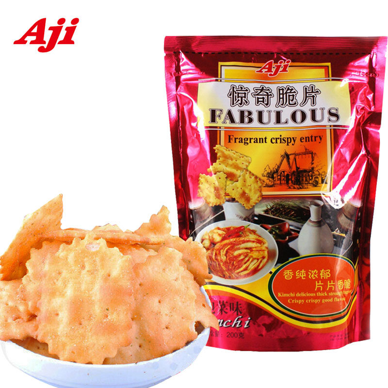 【天猫超市】Aji惊奇饼干惊奇脆片韩式泡菜味200g克/包小吃零食$