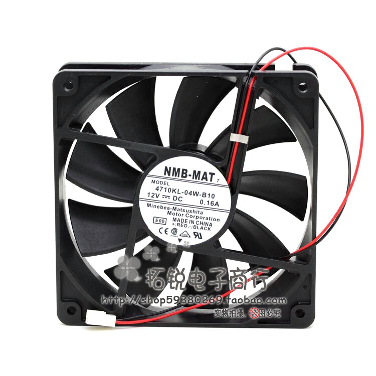 Original fit NMB 4710KL-04W-B10 12025 12CM 12CM 16A 0 case double ball bearing fan 