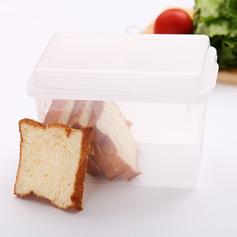 日本进口大号保鲜盒塑料土司盒面包盒食品收纳盒长方形储物置物盒