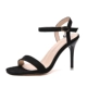 Phiên bản Hàn Quốc của mùa hè 2018 từ mới khóa stiletto sandal nữ cao gót màu đen