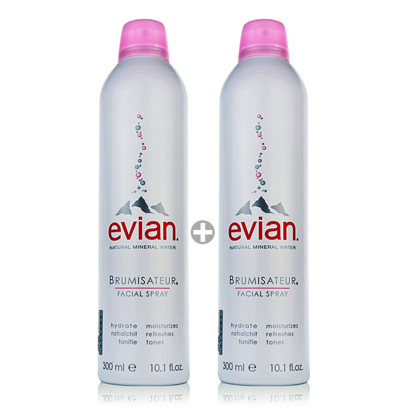 包邮护肤套装 进口正品Evian依云矿泉水喷雾300ml*2 晒后修复