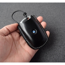 Suitable for BMW Three-series Five-series car key bag full handmade head layer Bull Leather Leather Rope Hollowed-out Customization
