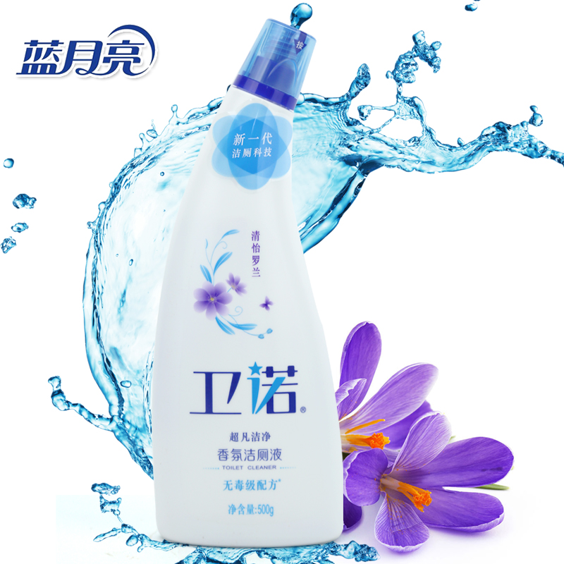 蓝月亮卫诺洁厕液马桶清洁剂香氛洁厕液超凡洁净 清怡罗兰 500g