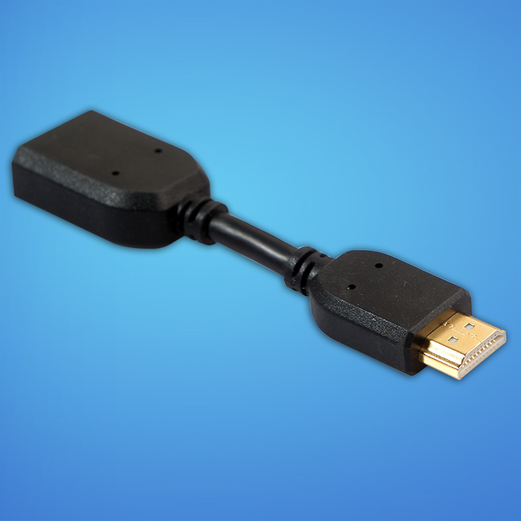 Plus coarse 1 4 version 19 Core HDMI extension cord gold plated connector pure copper wire core HDMI public to mother switching line 10cm