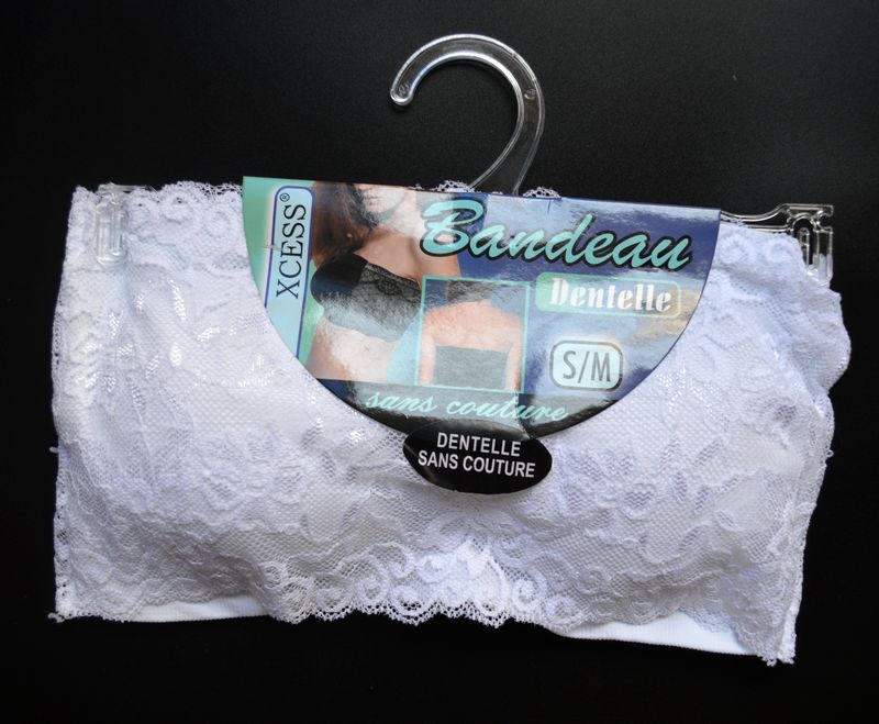 Clearance treatment White sweet lace Nylon Sports Fitness Yoga word wrap chest bandeau strapless Bra