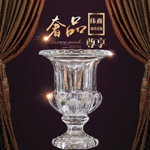 High-end Eu Style Vases Crystal Glass Home Pendulum Fittings Thicken the Creative Eu Vase Pendulum glass