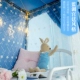 Bạn cùng phòng ngủ rèm cửa phòng ngủ đặt xuống màu xanh tình yêu rèm cửa giường tầng rèm rèm công chúa ngọt ngào giường gió màn gió chắn điều hoà Bed Skirts & Valances