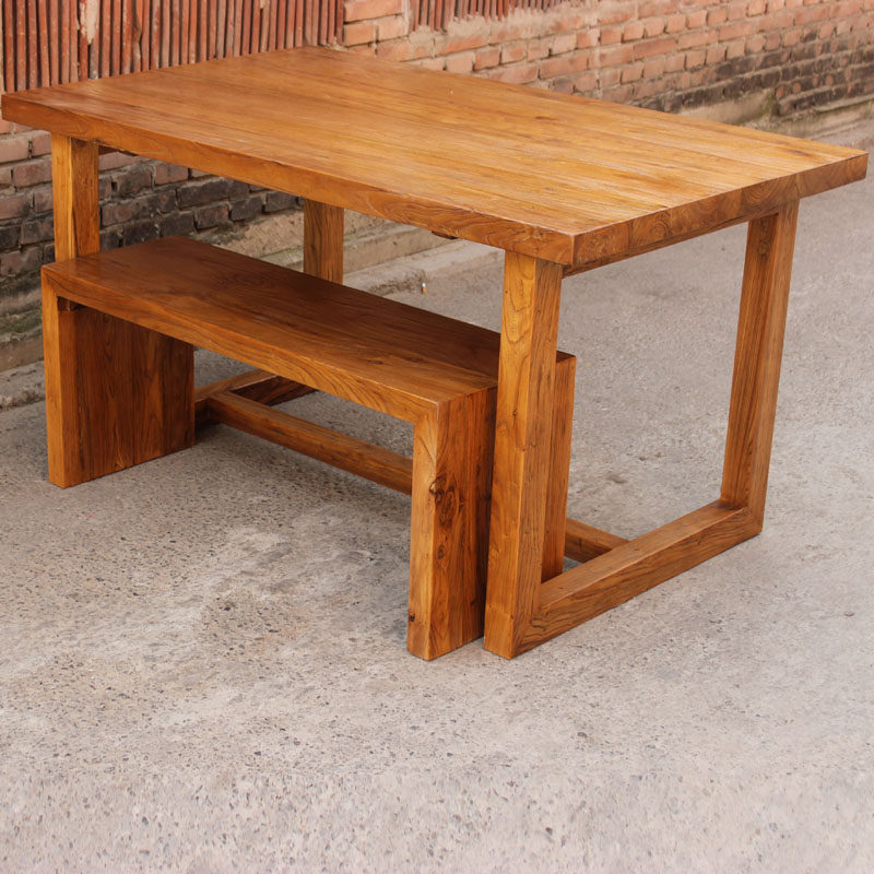 Chinese solid wood old elm table desk stool writing desk dining table old elm furniture multifunctional simple tea table