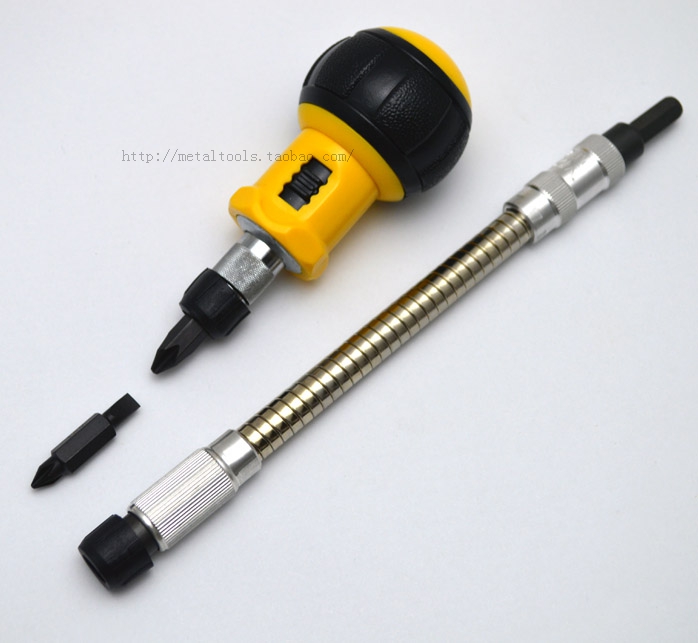 Japan new turtle SUNFLAG with flexible shaft forward and reverse ratchet screwdriver 193FB