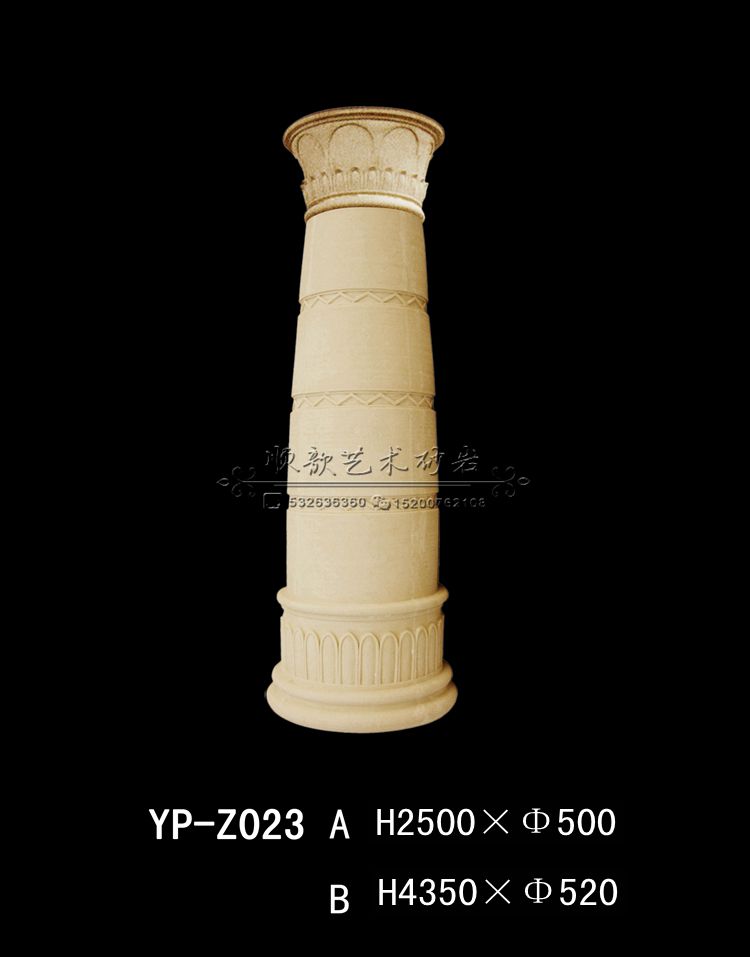 Shinxin sandstone background wall relief murals indoor and outdoor garden sculpture spray pot Roman column Lotus column
