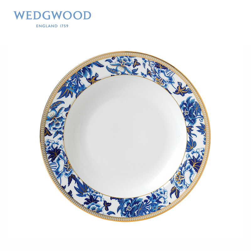 British WEDGWOOD ipads porcelain Hibiscus Hibiscus 23 cm soup plate oats plate ipads porcelain tableware series deep dish