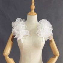 Katie Wedding Jewelry Bridal Wedding Dress Shoulder Straps Tubeless Dress Accessories Romantic Ruffles Curled Wedding Dress Shoulder Sleeves Shoulder Straps