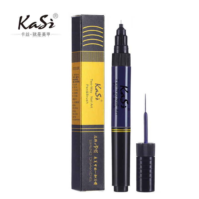 KaSi美甲双头点花拉线笔 点钻美甲笔彩绘笔工具10克 颜色:宝蓝色