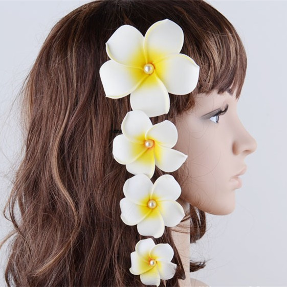 New Frangipani with bikini seaside resort head lace clip fittings beach headgear