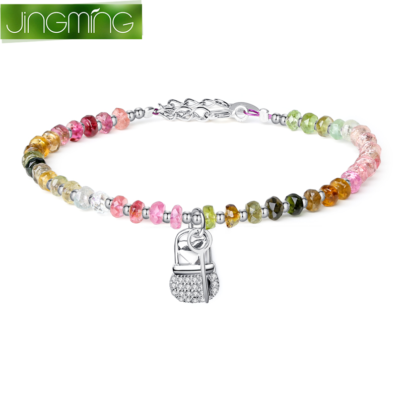 Bracelet de cheville Femme en Cristal naturel pierre semi-precieuse - Ref 3102093 Image 1