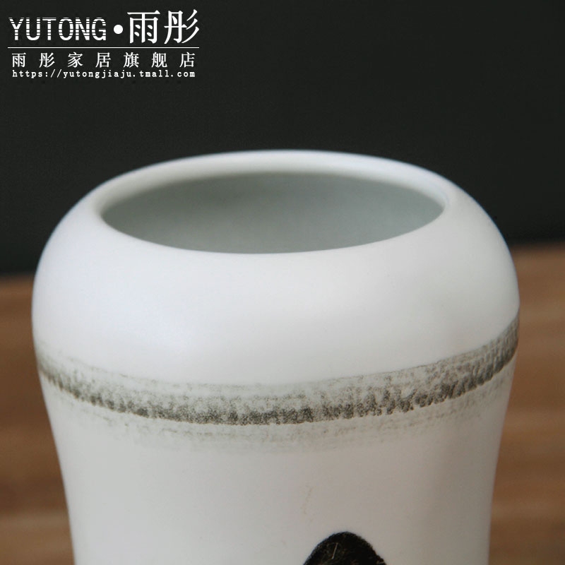 The New Chinese ink painting ceramic vase furnishing articles furnishing articles furnishing articles I and contracted flower arranging ceramic vase sitting room flower arrangement