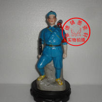 Jingdezhen Factory Goods ceramic Cultural Revolution subjects Pink hand-painted revolutionary like plate Opera 8 Lukkim Sculpture Human Porcelain Statue