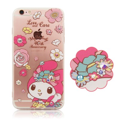 Triple Lull iPhone6 iPhone6s beauty Letti 40 Annual color drill double material phone shell-flower blooming