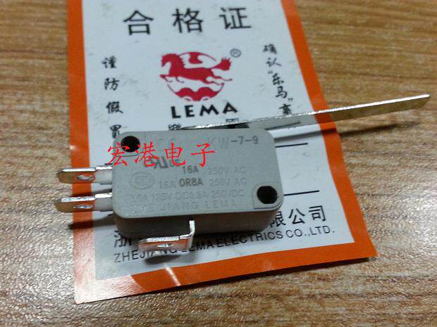 Lema KW7-9 silver point micro switch 8A long handle travel switch limit switch