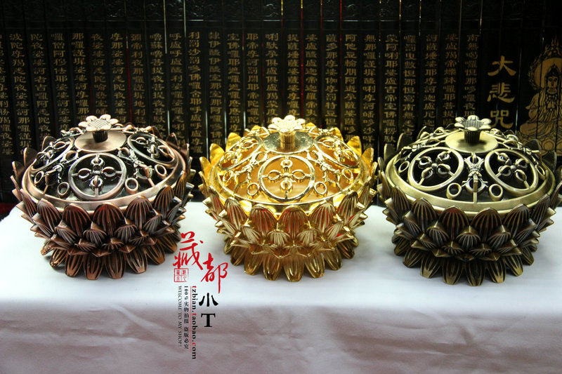 Extra-large Tibetan copper alloy incense burner cross vajra incense burner ring incense burner sandalwood incense burner tower incense burner 24 hours incense