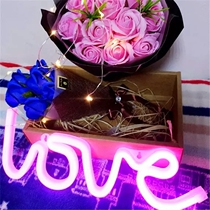 Love Love Neon Light in Han Feng Room Bedroom Romantic Wedding Decoration Little Night Light Light