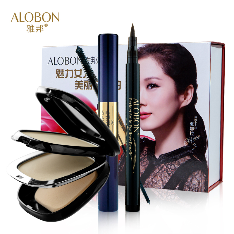 ALOBON/雅邦彩妆套装初学者裸妆3件套美妆全套专柜眼妆底妆