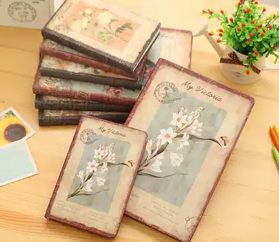 Dream falling flower cloth noodle creative retro European student notepad Golden Valley hard surface notebook diary book