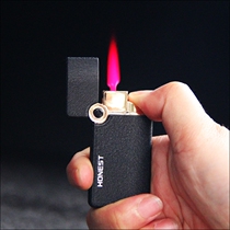 100 Honest Red Flame Seedling Straight Punch Lighter Creative Personality Gas Inflatable Cigar Lighter Windproof Spray Gun