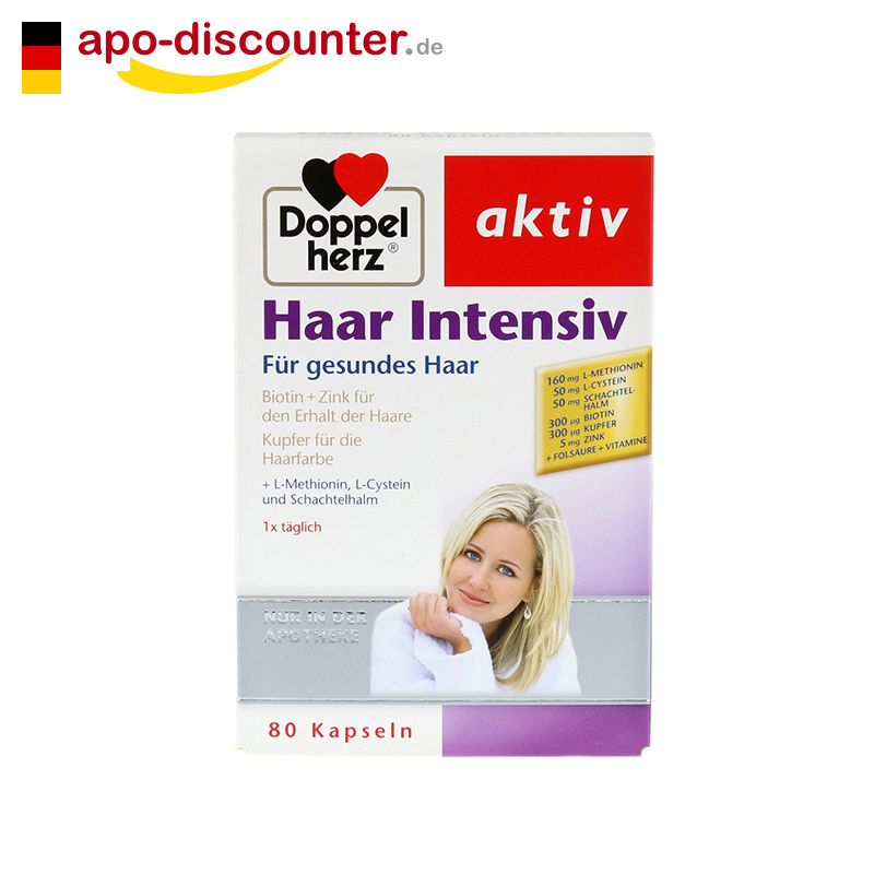 Doppelherz双心补充毛囊头发维生素80粒 德国直邮