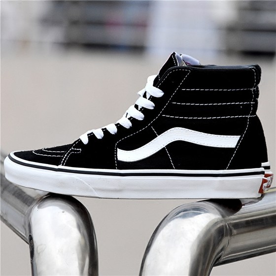 VANSsk8-hi high-top black and white classic suede leather men's and women's casual canvas shoes skateboard shoes VN0D5IB8C