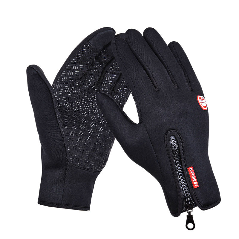Outdoor Windproof Sports Touch Screen Gloves Bike Autumn Winter Riding Gloves Warm Grip Suede Ski Non-slip Gloves