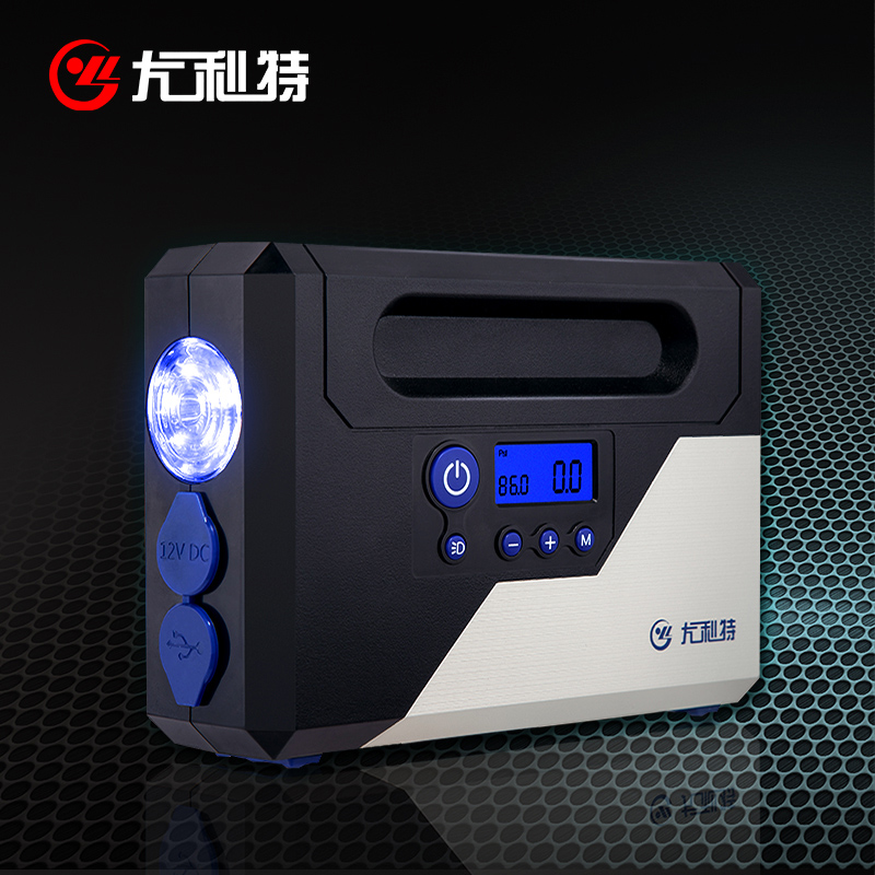尤利特303数显预设胎压车载充气泵便携式电动12V汽车用轮胎打气泵