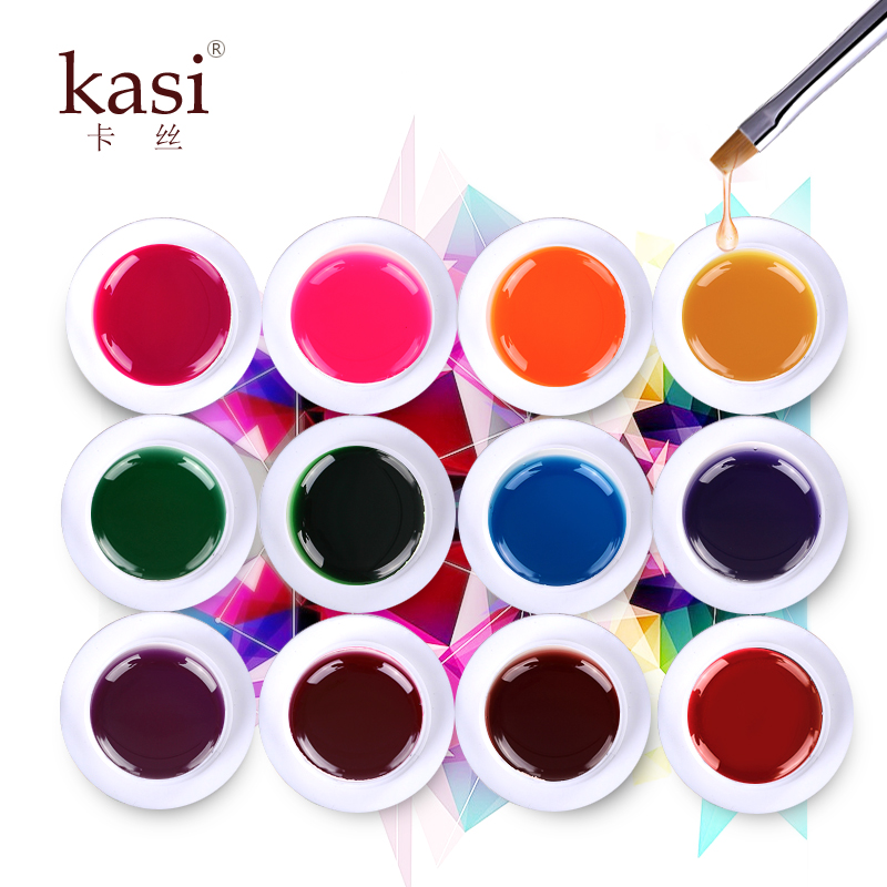 KaSi美甲光疗指甲油琉璃甲果冻胶凝胶 可卸琉璃胶12色工具套装