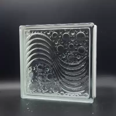 Jinghua brand hollow glass brick factory direct craft decoration home building materials large water ripple