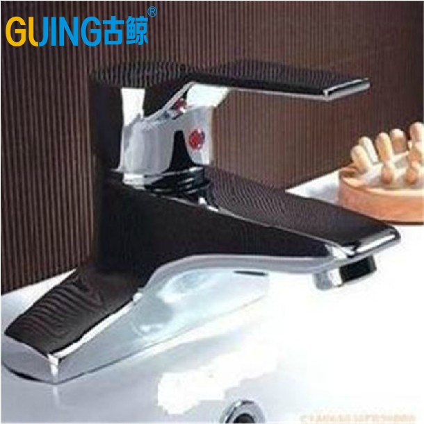 Ancient whale bathroom room hot and cold double faucet Basin Wash basin double hole hot and cold faucet Bathroom cabinet faucet