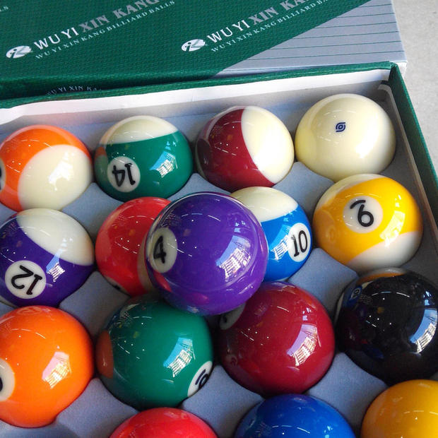 Taiwan crystal ball American large billiards 57 25cm Chinese black 8 crystal ball billiards supplies